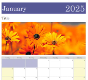 Photo calendar